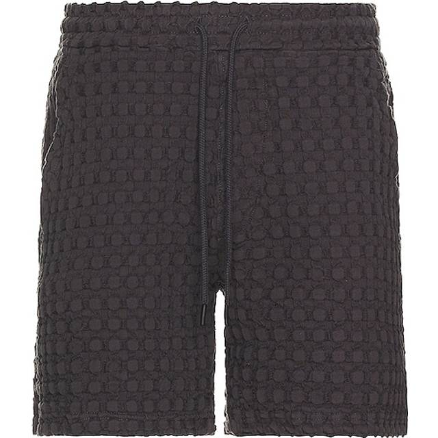 Nearly Black Porto Waffle Shorts Herr, S, Nearly Black