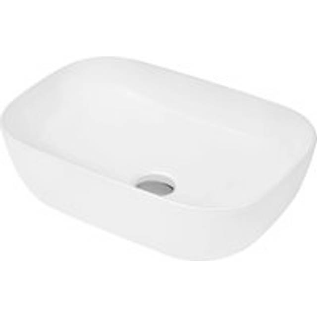 Square Ceramic Countertop Vessel without Overflow - 455mm