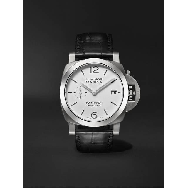 Panerai - Luminor Marina Quaranta Automatic 40mm Stainless Steel and Alligator Watch, Ref. No. PAM01271 - Men - White