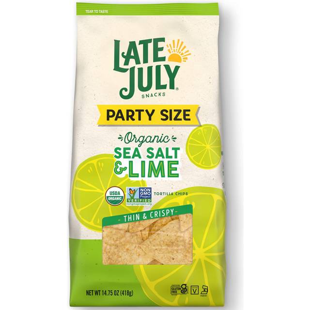 Late July Tortilla Chips Sea Salt and Lime 14.75 oz