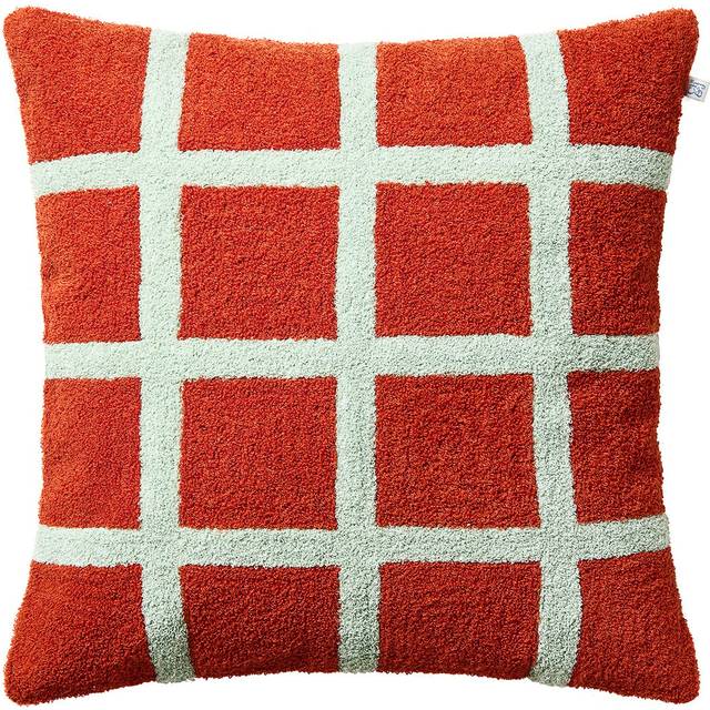 Chhatwal & Jonsson Check kuddfodral 50x50 cm Apricot orange-aqua