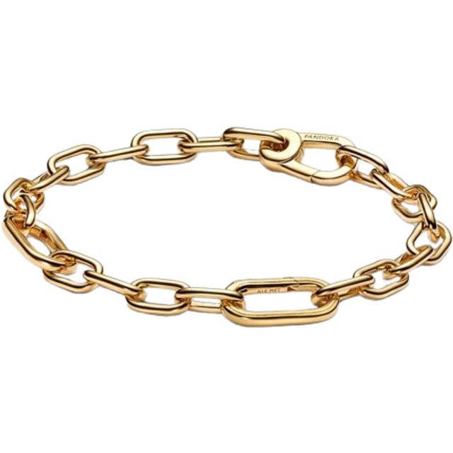 Pandora ME Small-Link Chain Bracelet - 14k gold plating - Sz. 15 cm - No color