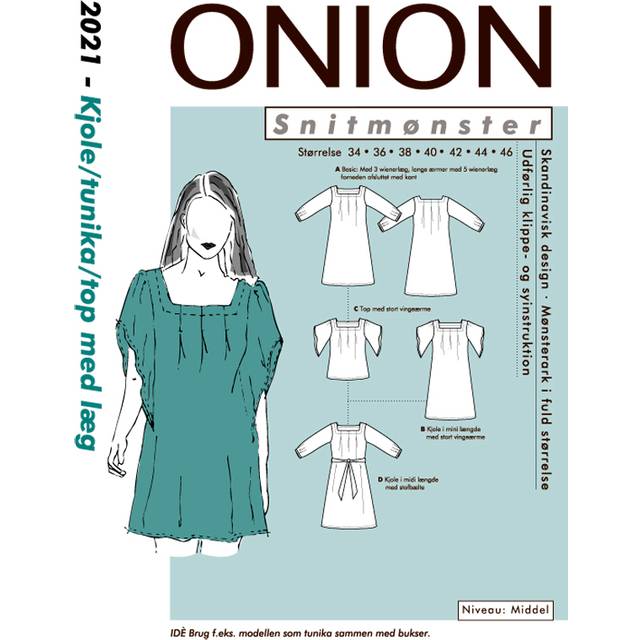 Onion Snitmønster Tunika Kjole - Str. 34-46