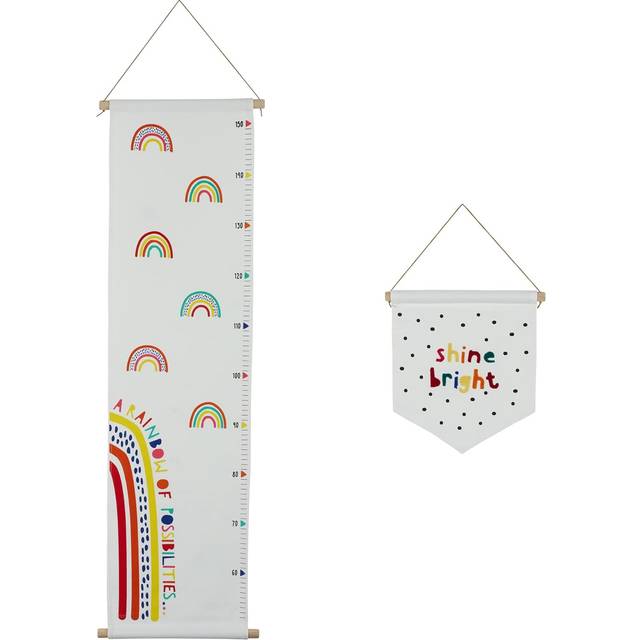 Ickle Bubba Rainbow Dream Wall Art & Growth Chart Set - Multicolor