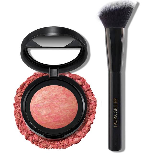 LAURA GELLER NEW YORK Baked Blush-n-Brighten Marbleized Blush + Angled Blush Brush 03 Coral Cove, 47mm