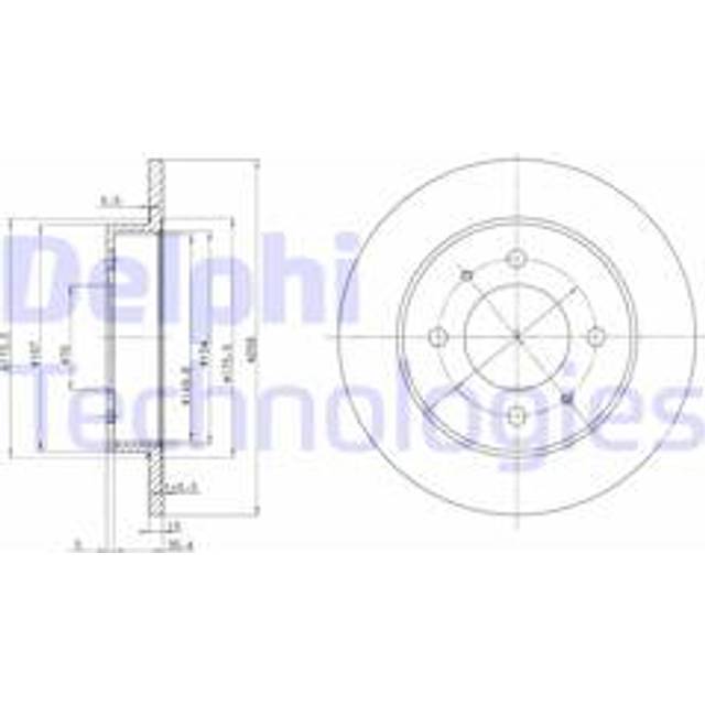 Bromsskiva BG3070 Delphi