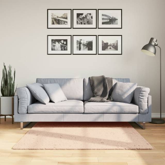 (blush, 120 x 120 cm) vidaXL Rug Short Pile Soft and Washable Floor Mat Area Rug Bedroom Carpet