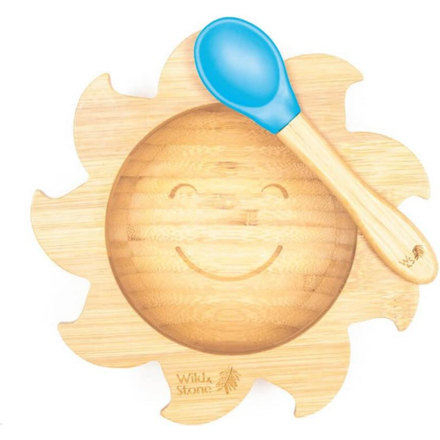 Wild & Stone Baby Bamboo Weaning Bowl Set - Blue