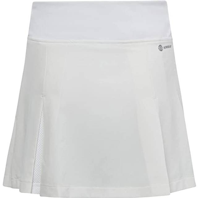 adidas Girls' Club Tennis Pleated Skirt  White  XX-Small