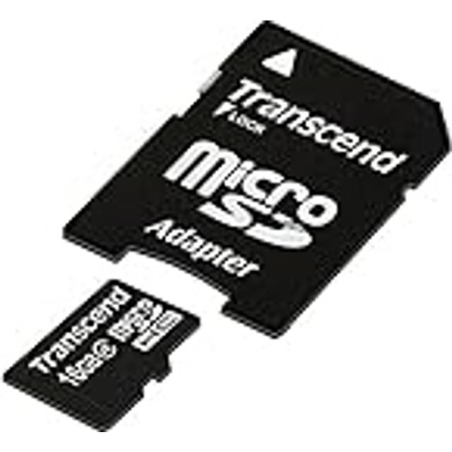 Överför Micro SDHC minneskort klass 4 med SD-adapter 16 GB Svart
