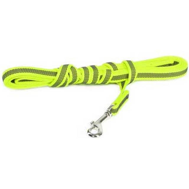 Julius-K9 Färg & Grå Super-Grip koppel med handtag, 14 mm x 3 m, neongrå, 101 g
