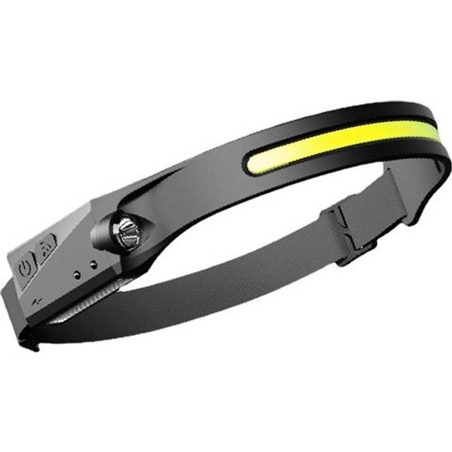 Bright LED Headlamp 270 Dgree Wide Beam & Spotlight, 4 Sensor Modes for Outdoor Cycling, Camping, Hiking - Black