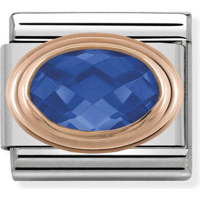 Nomination CLASSIC Rose Gold Blue Faceted Cubic Zirconia Charm 430601/007