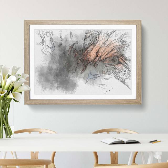 Vibes of Redemption in Abstract - Picture Frame Painting Print on MDF - Oak (60cm H x 91cm W x 2cm D)