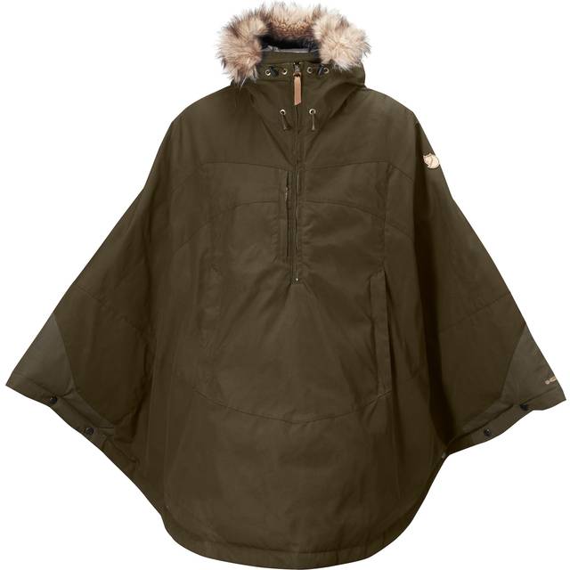 FJÄLLRÄVEN Luhkka Poncho, dam, grön (Dark Olive)