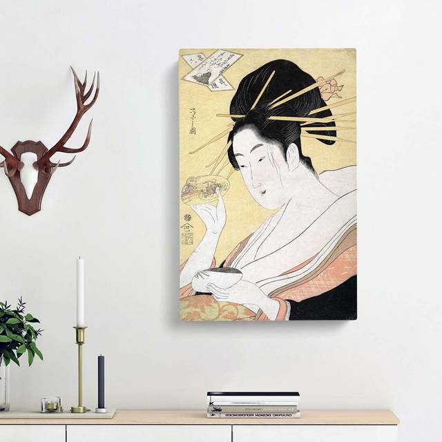 Matching Shells by Chobunsai Eishi - Wrapped Canvas Painting Print (50cm H x 35cm W x 3cm D)