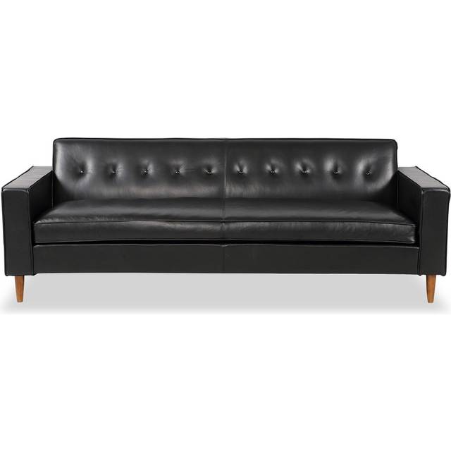 Eleanor Sofa, Black Premium Leather
