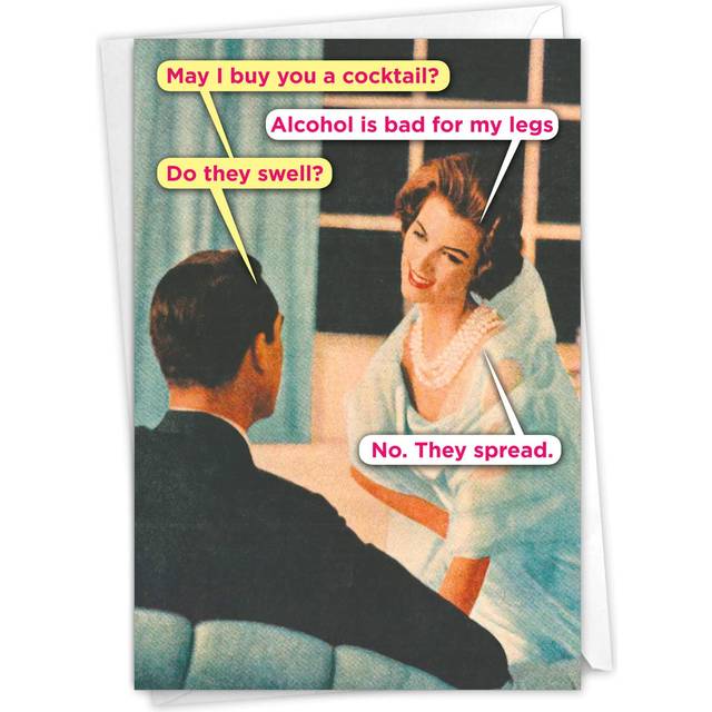 NobleWorks - Humorous Birthday Paper Card with 5 x 7 Inch Envelope (1