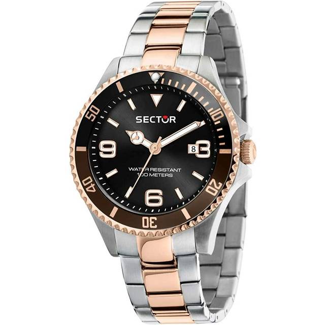 Refurbished Sector 230 Black Dial Two Tone Stainless Steel Quartz R3253161019 100M Men's Watch