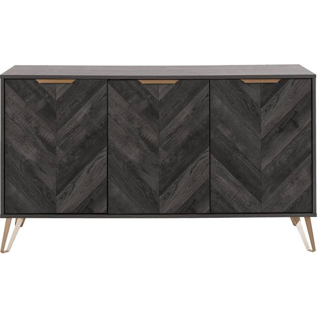 Dark Wood Sideboard 3D - Brown (75cm H X 133cm W X 40cm D)