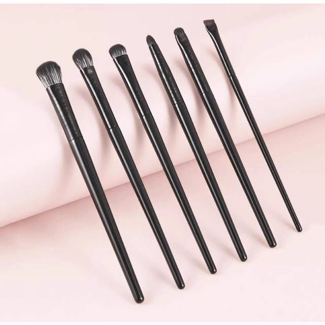 SHEIN Portable Eye Makeup Brush 6pcs, Eye Shadow Brush, Lip Brush, Nose Brush, Smudging Brush, Blade Eyeliner Brush, Makeup Brush Full Set Of Makeup Tools