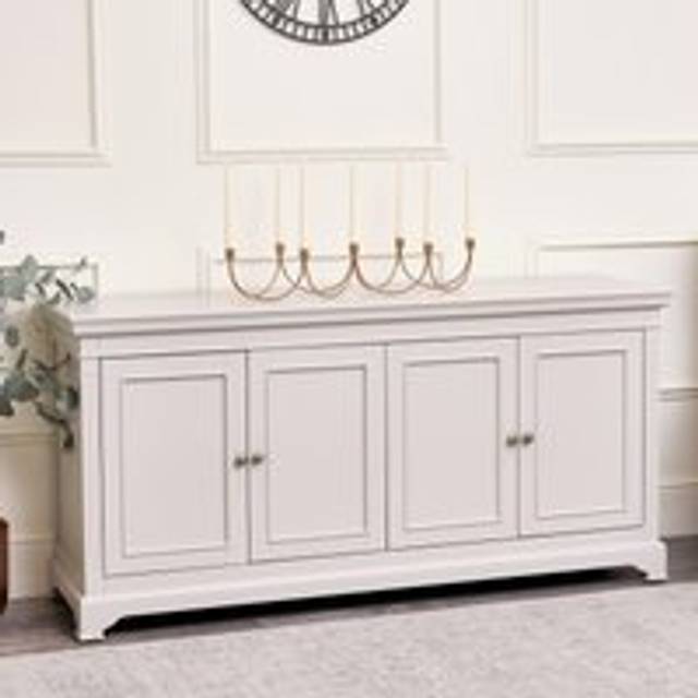Melodymaison - Large Grey 4 Door Sideboard - Daventry Taupe-Grey Range