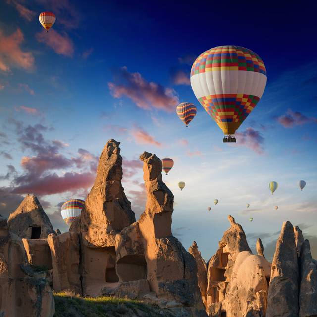 Hot Air Balloons by Igor Zhuravlov - Wrapped Canvas Photograph (30cm H x 30cm W)