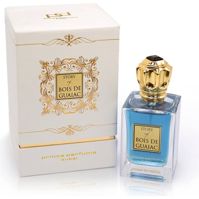 Prince Parfums Dubai - Story of Bois De Guaiac For Men - 3.4 Ounces - Extrait de Parfum - Exquisite Luxury Fragrance Exotic Woods  Amber  Citrus Notes
