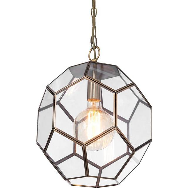 Gaydos 1 - Light Single Globe Pendant - Brass (40cm H X 34cm W X 34cm D)