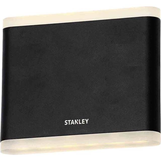 Stanley Moselle Outdoor Small LED Flush Up & Down Wall Light, Black