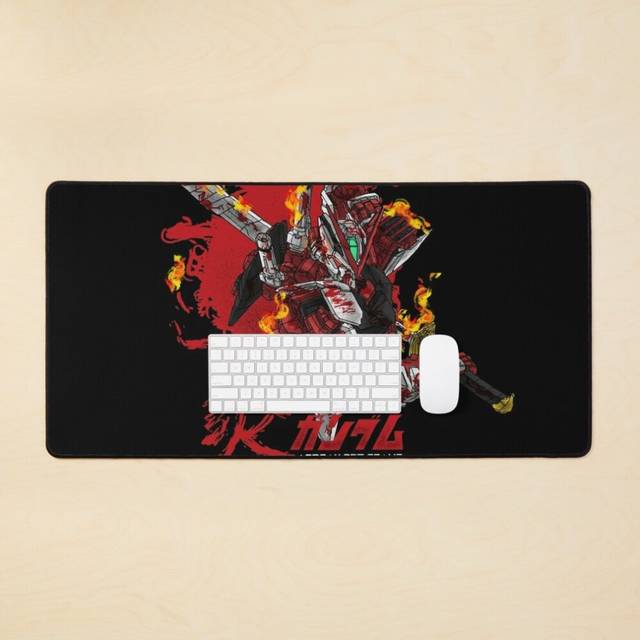 Desk Mat Astray Red Frame Gundam Large Gaming Mouse Pad 35x16 inch
