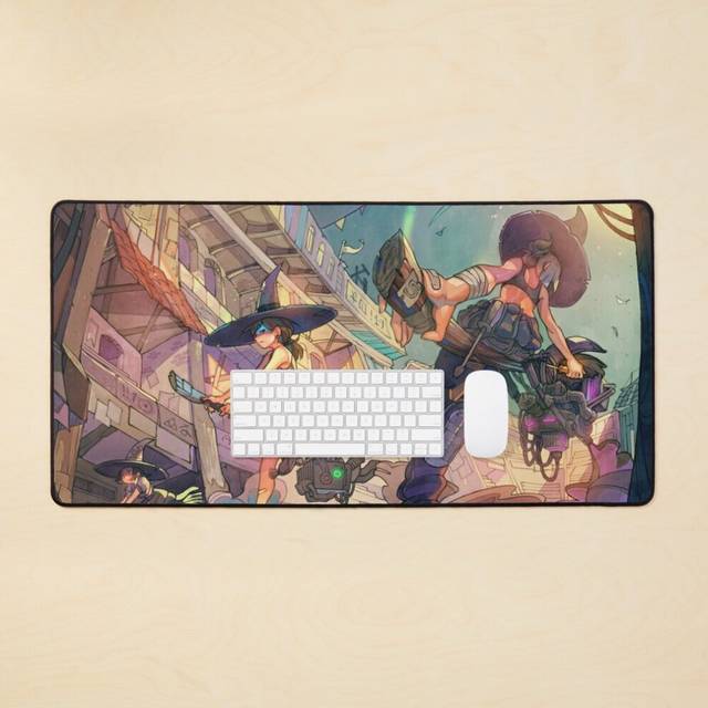Desk Mat Broom Race Large Gaming Mouse Pad 35x16 inch