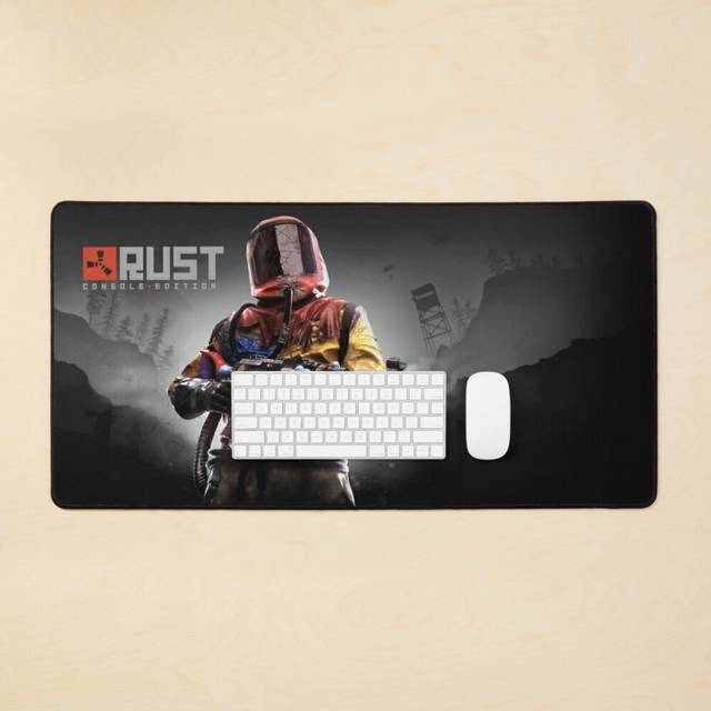Desk Mat Rust Hazmat Suit  Large Gaming Mouse Pad 35x16 inch