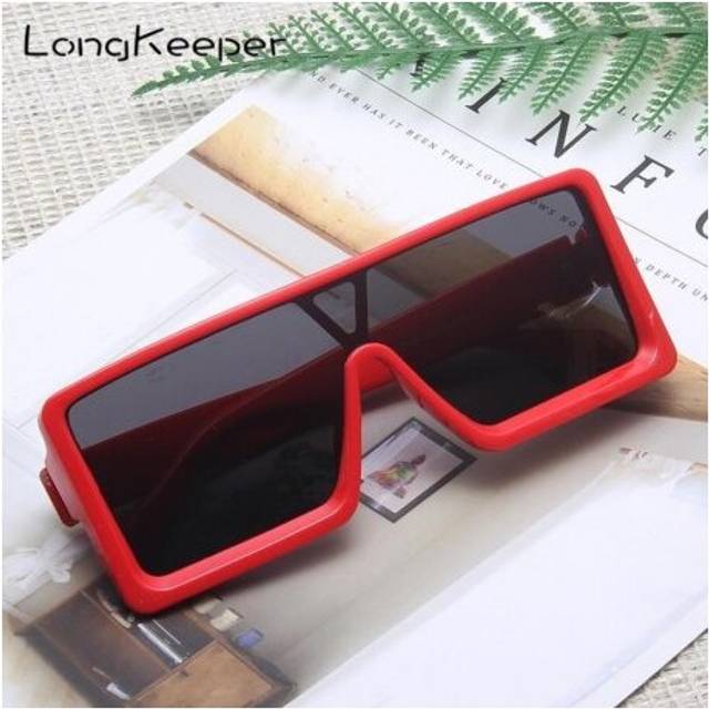 (C6 white grey) LongKeeper One-piece Shape Men Sunglasses Women Oversized Mirror Goggles for Driving Travel UV400 oculos masculino
