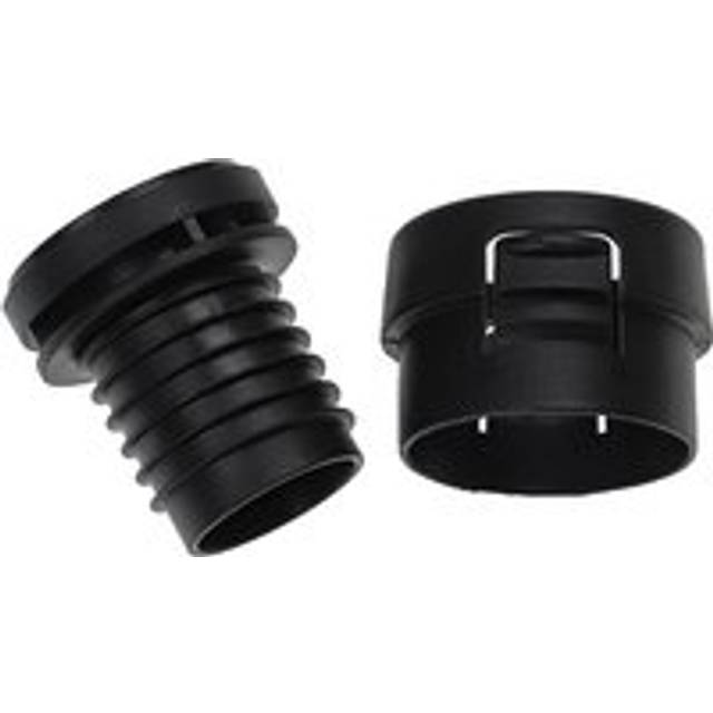 2 Part Repair Set Vacuum Cleaner Hose compatible with Miele Silver Magic Vacuum Cleaner - Pipe Maintenance Black - Vhbw