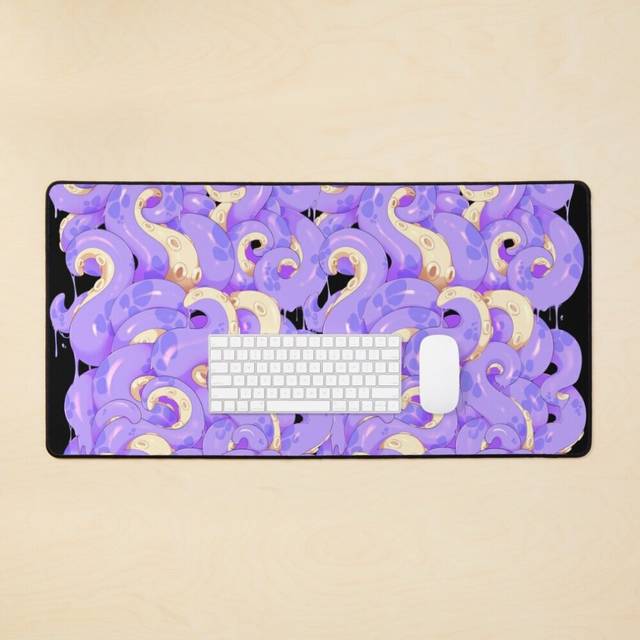 Desk Mat Tentacle pit purple Large Gaming Mouse Pad 35x16 inch