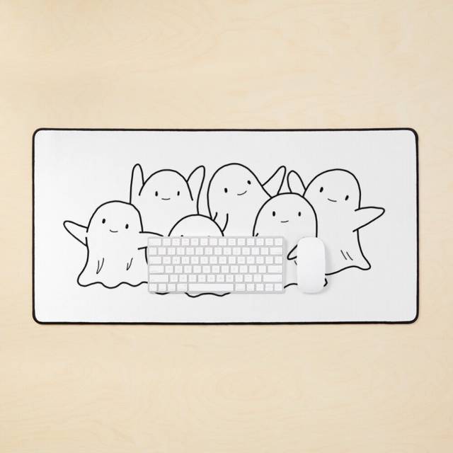Desk Mat Tissue ghosts from Summer Camp Island Large Gaming Mouse Pad 35x16 inch