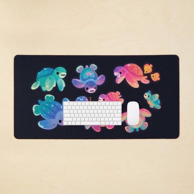 Desk Mat Sea turtle Large Gaming Mouse Pad 35x16 inch