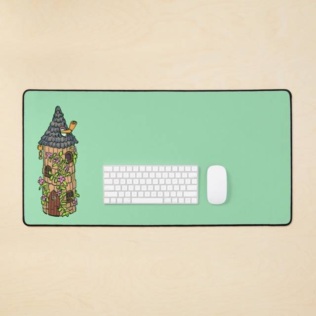 Desk Mat I draw the wizard tower / stardew valley Large Gaming Mouse Pad 35x16 inch