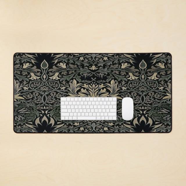 Desk Mat William Morris floral design,No. 01, Large Gaming Mouse Pad 35x16 inch