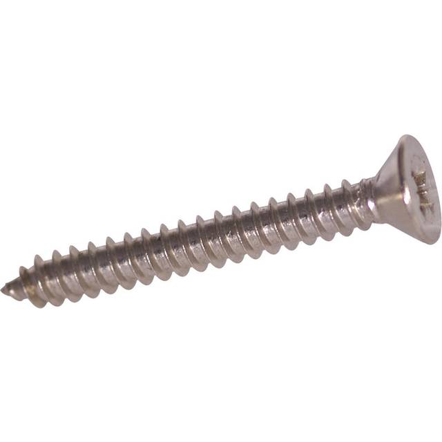 Apex Stainless Self Tapping Countersunk Pozi Screw 1" x 6 (100 Pack) in Stainless Steel