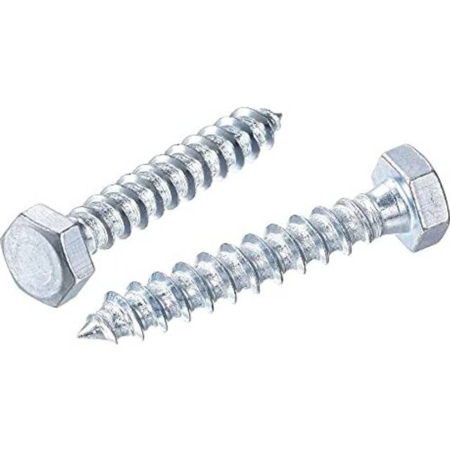 Hex Lag Screws M8 x 60mm Carbon Steel Zinc Plated Half Thread SelfTapping Bolts for Wood Screw 25Pcs