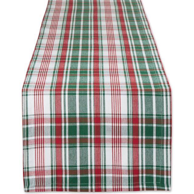 DII Yuletide Plaid Table Runner 14x72