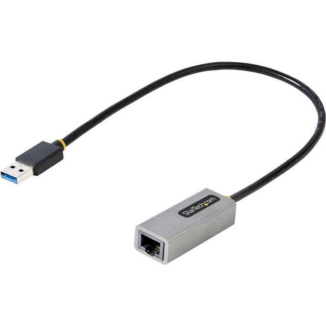 StarTech.com USB 3.0 to Gigabit Ethernet Network Adapter - 10/100/1000 Mbps, USB to RJ45, USB 3.0 to LAN Adapter, USB 3.0 Ethernet Adapter (GbE), 11in Attached Cable, Driverless Install