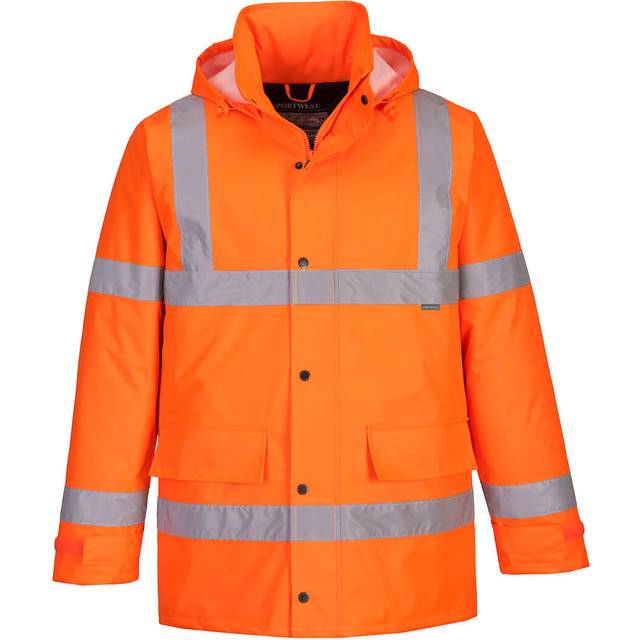 Portwest Hi-Vis Traffic Jacket - Orange - Small