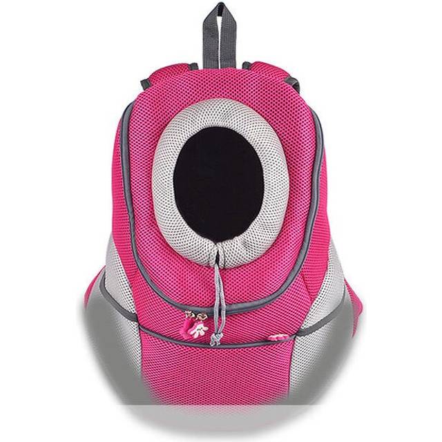 (Rose) Pet Backpack Dog Bags Dog Carrier Pet Dog Front Bag Puppy Dog Portable Travel Bag Mesh Backpack