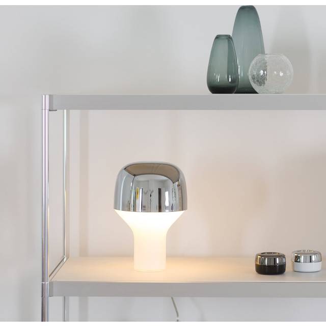 Dittman Metallic 23cm Torchiere Lamp - Chrome (23.4cm H X 16.3cm W X 16.3cm D)