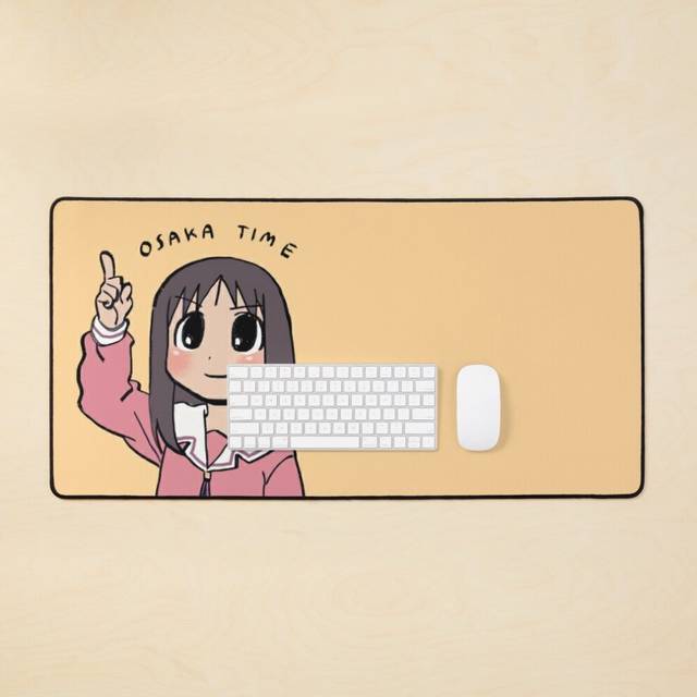 Desk Mat I draw osaka pointing up osaka time text / azumanga daioh Large Gaming Mouse Pad 35x16 inch