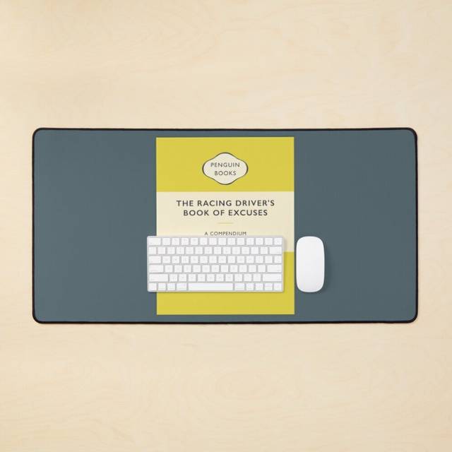 Desk Mat The Racing Driver's Book of Excuses - A Penguin Book Large Gaming Mouse Pad 35x16 inch