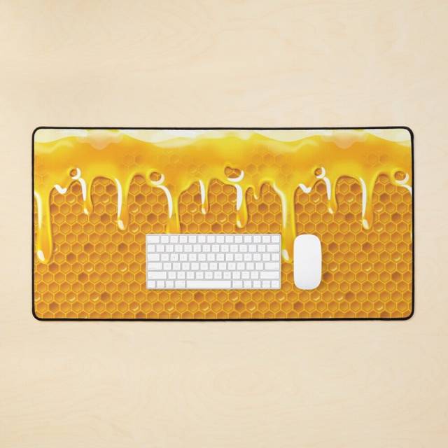 Desk Mat Oh Joy! Sweet Honeycomb! Large Gaming Mouse Pad 35x16 inch